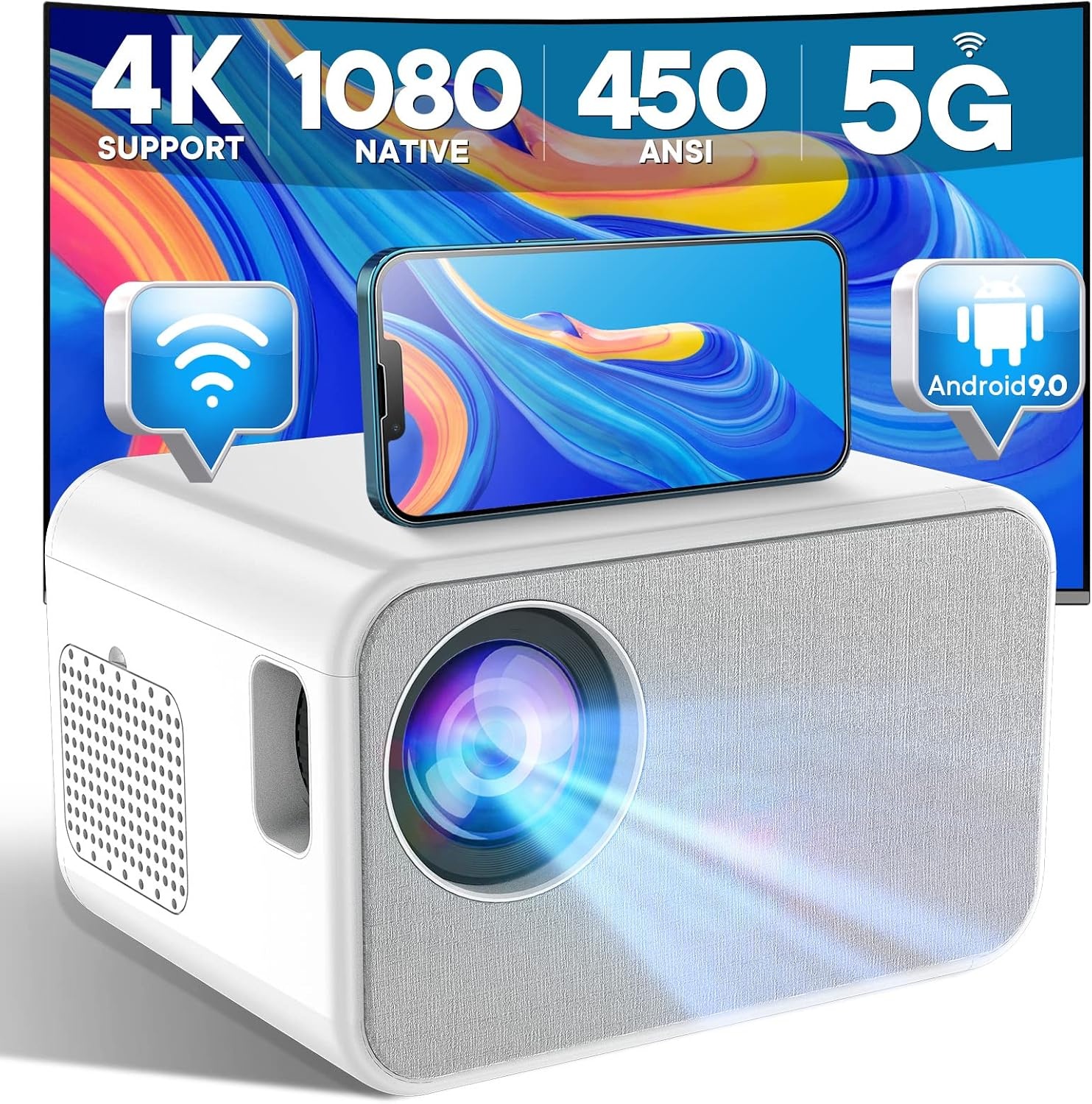 Projecteur Vidéo 1080P Android - Jusqu'à -35% sur votre équipement maison