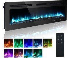 Cheminée électrique murale 178 cm, 12 couleurs - Jusqu'à -35% outlet