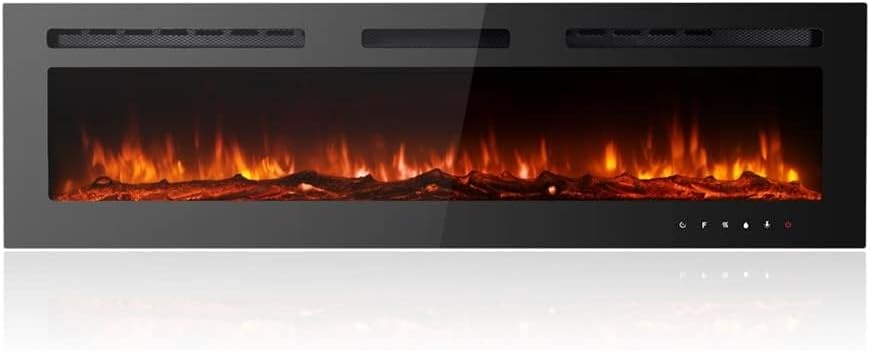 Cheminée électrique murale 178 cm, 12 couleurs - Jusqu'à -35% outlet