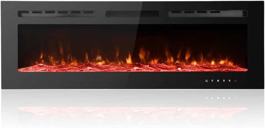 Cheminée électrique murale 178 cm, 12 couleurs - Jusqu'à -35% outlet