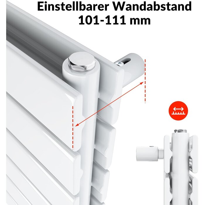 Radiateur Design Horizontal Blanc 950W - Jusqu'à -35%