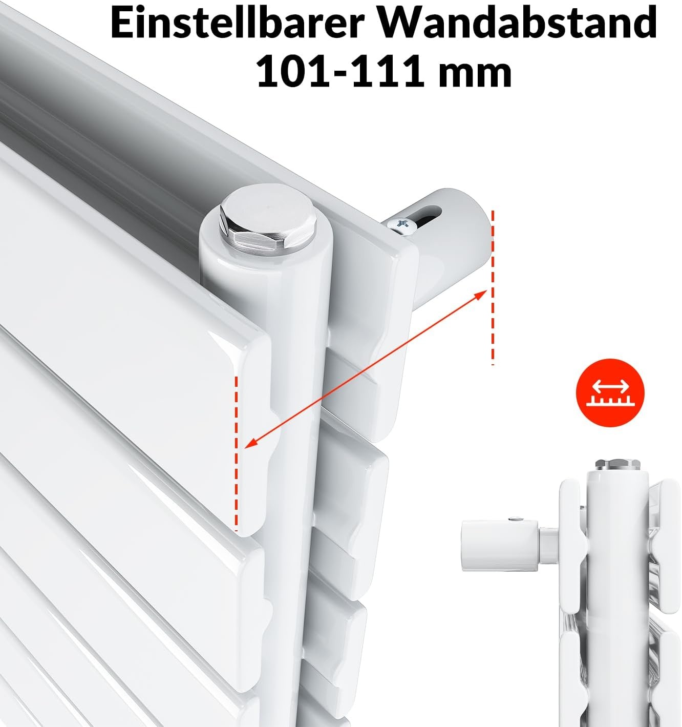 Radiateur Design Horizontal Blanc 950W - Jusqu'à -35%