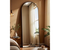 Miroir sur pied arqué noir 65x179 cm - Jusqu'à -34% de remise