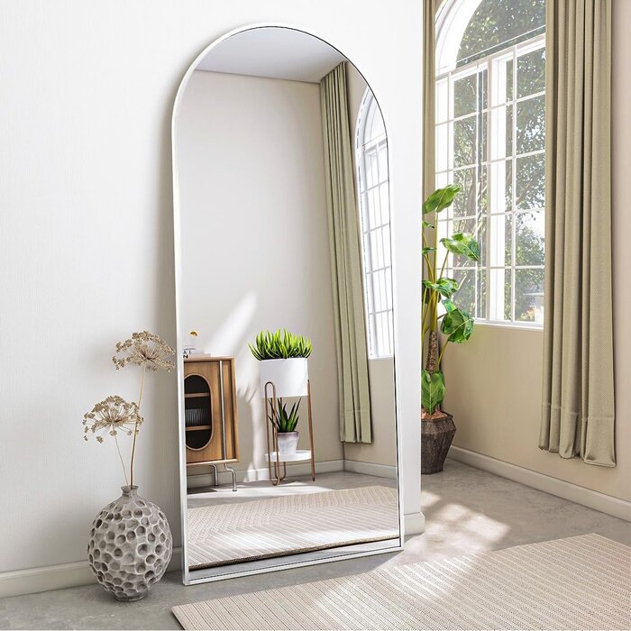 Miroir sur pied arqué noir 65x179 cm - Jusqu'à -34% de remise