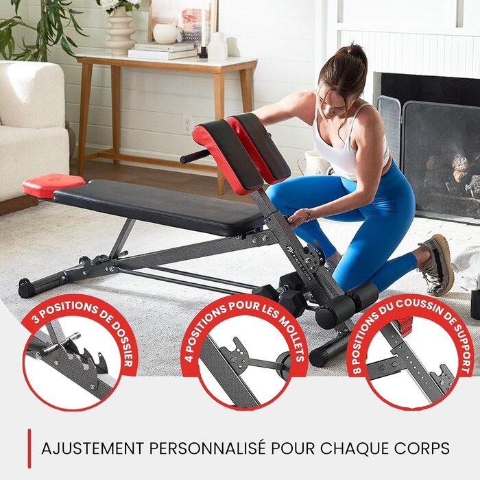 Banc de musculation multifonction réglable - Jusqu'à 30% de remise