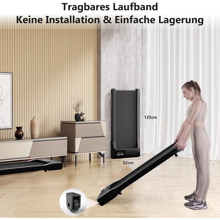Tapis de marche compact pour bureau - Noir - Jusqu'à -30%