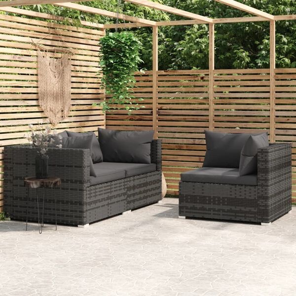 Ensemble salon de jardin 3 pièces en résine tressée - Jusqu'à -35%