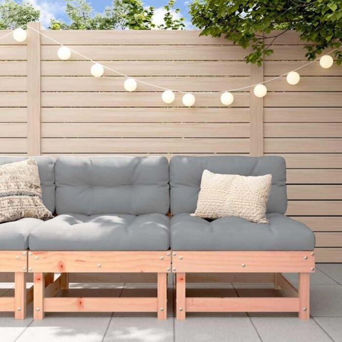 Lot de 2 canapés centraux de jardin en douglas massif - Jusqu'à -35%
