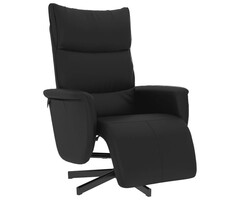 Vidaxl Fauteuil relax pivotant inclinable - Cuir synthétique noir - Jusqu'à -41%