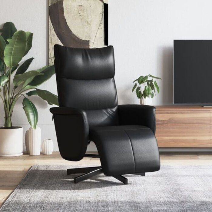 Fauteuil relax pivotant cuir synthétique noir - Jusqu'à -35%