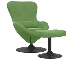 Vidaxl Fauteuil œuf pivotant en velours vert clair - Jusqu'à 35% de remise