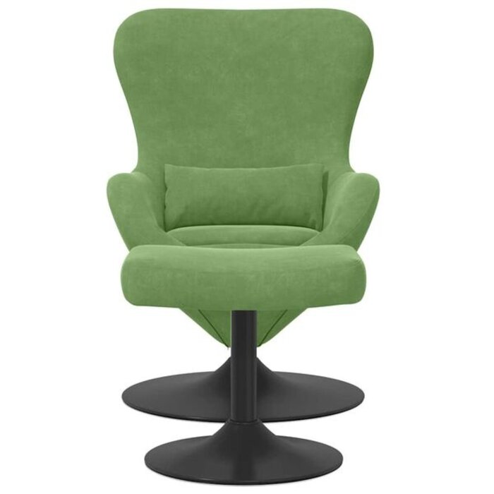 Fauteuil œuf pivotant en velours vert clair - Jusqu'à 35% de remise