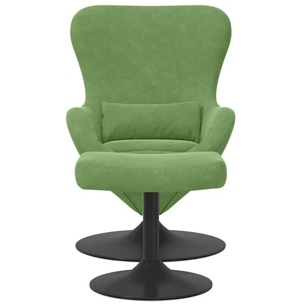 Fauteuil œuf pivotant en velours vert clair - Jusqu'à 35% de remise