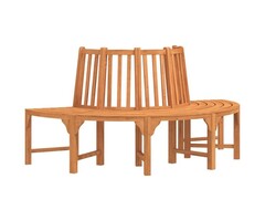 Vidaxl Banc demi-lune en eucalyptus massif - Jusqu'à -42% sur notre outlet