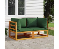 Vidaxl Lot de 2 canapés d'angle modulaires en bois d'acacia - Jusqu'à -30%