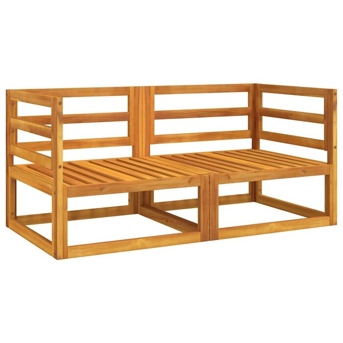 Lot de 2 canapés d'angle modulaires en bois d'acacia - Jusqu'à -30%