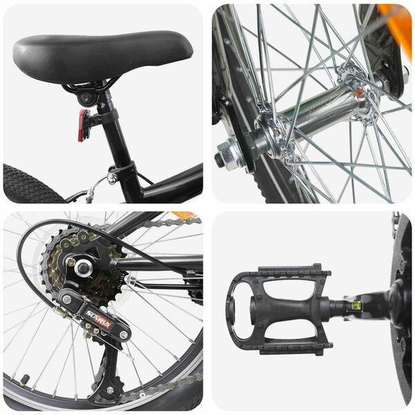 VTT Enfant 24 pouces 6 vitesses - Noir - Jusqu'à -30% de remise