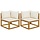 Lot de 2 canapés d'angle en bois d'acacia - Jusqu'à -35%