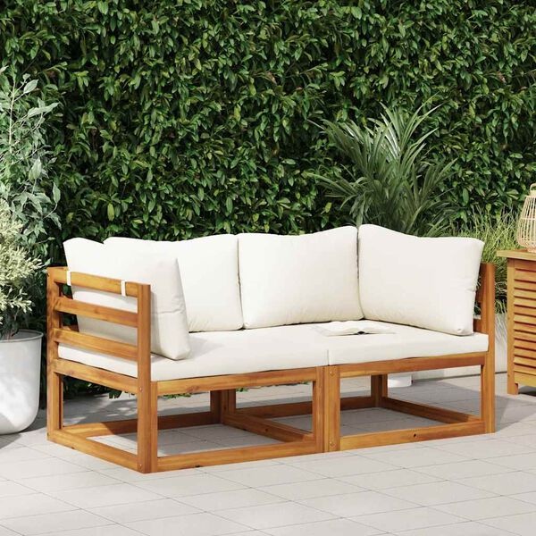 Lot de 2 canapés d'angle en bois d'acacia - Jusqu'à -35%
