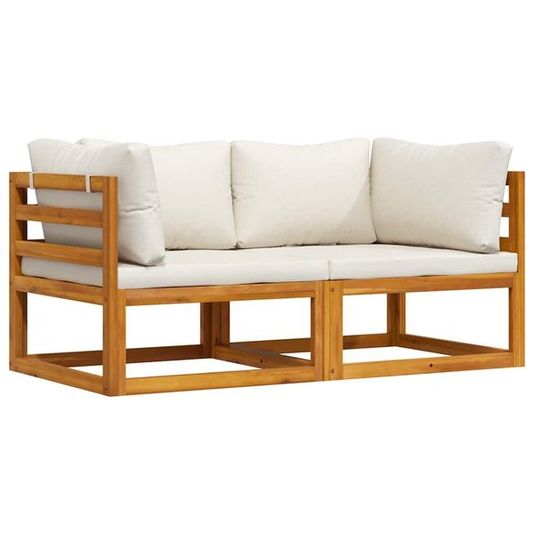 Lot de 2 canapés d'angle en bois d'acacia - Jusqu'à -35%