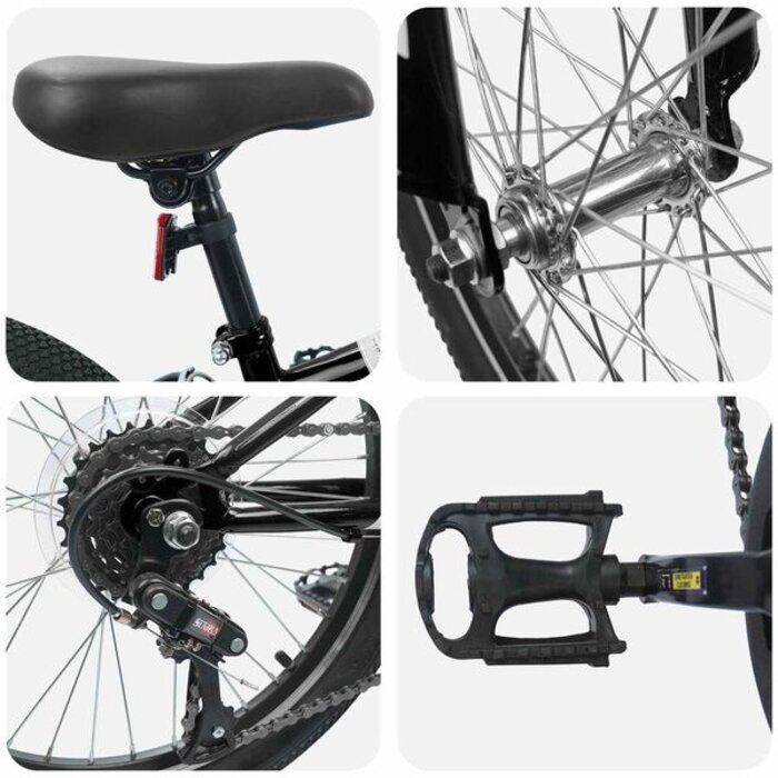 VTT Enfant 24 pouces 6 Vitesses - Noir - Jusqu'à -30% sur votre vélo