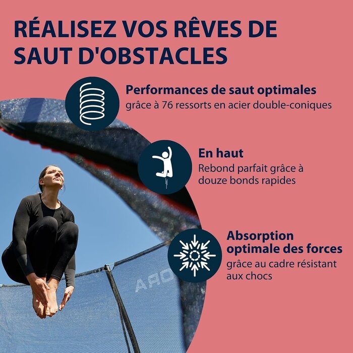 Trampoline Rectangulaire 244 x 366 cm - Jusqu'à -43% de remise