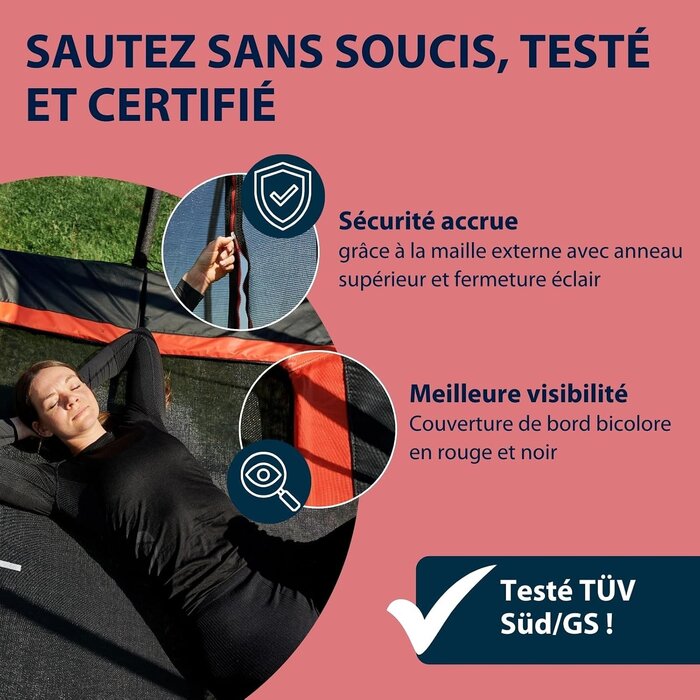Trampoline Rectangulaire 244 x 366 cm - Jusqu'à -43% de remise