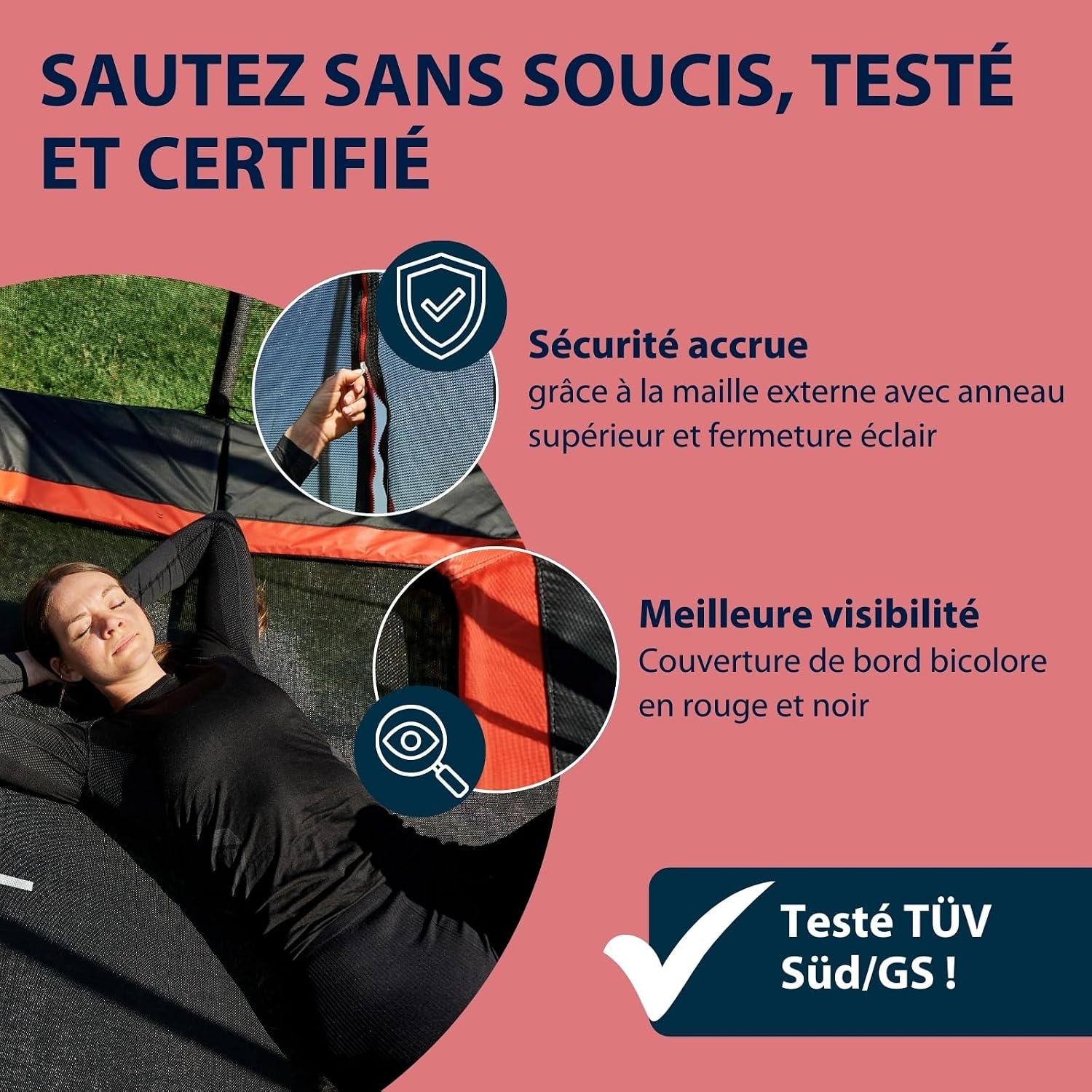 Trampoline Rectangulaire 244 x 366 cm - Jusqu'à -43% de remise