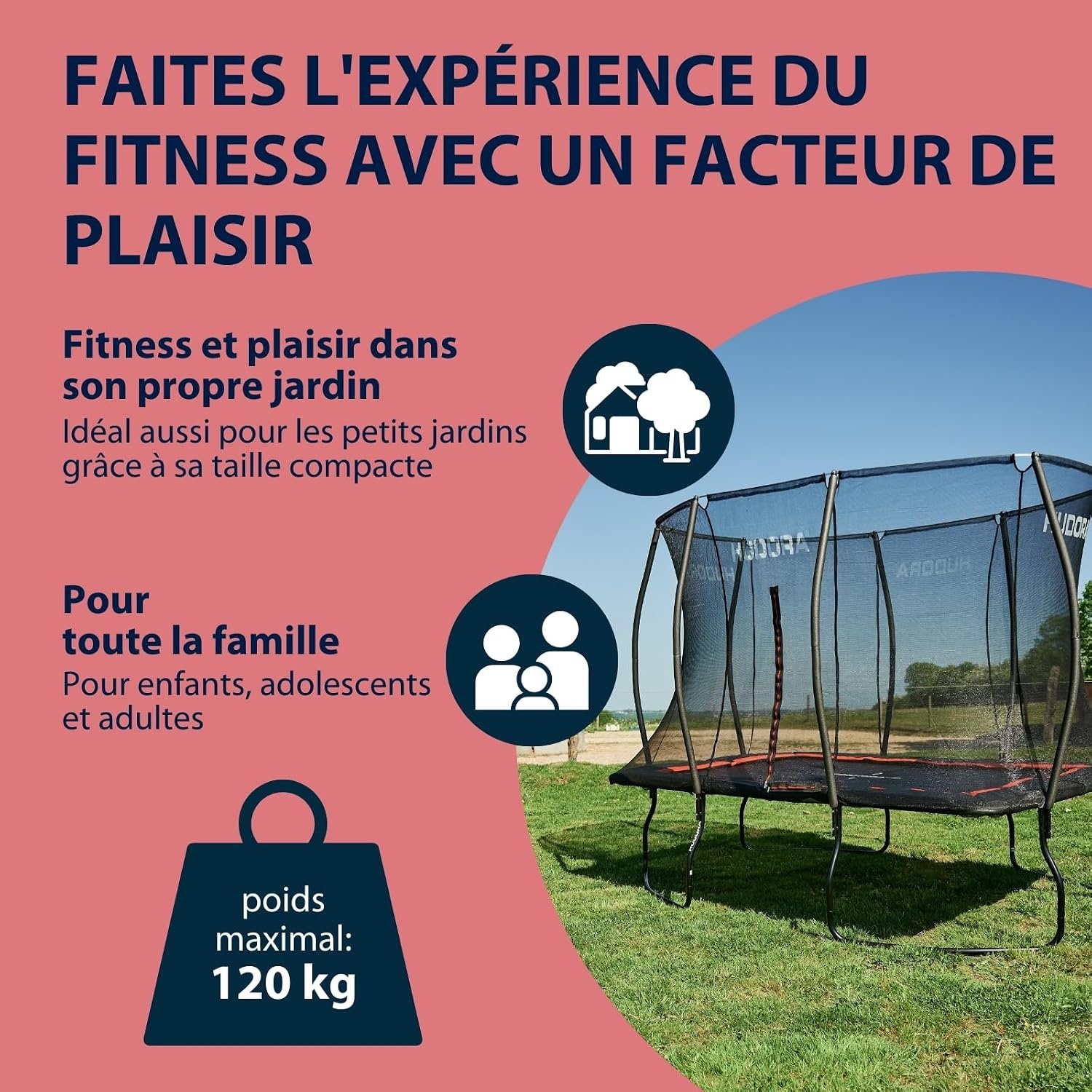 Trampoline Rectangulaire 244 x 366 cm - Jusqu'à -43% de remise