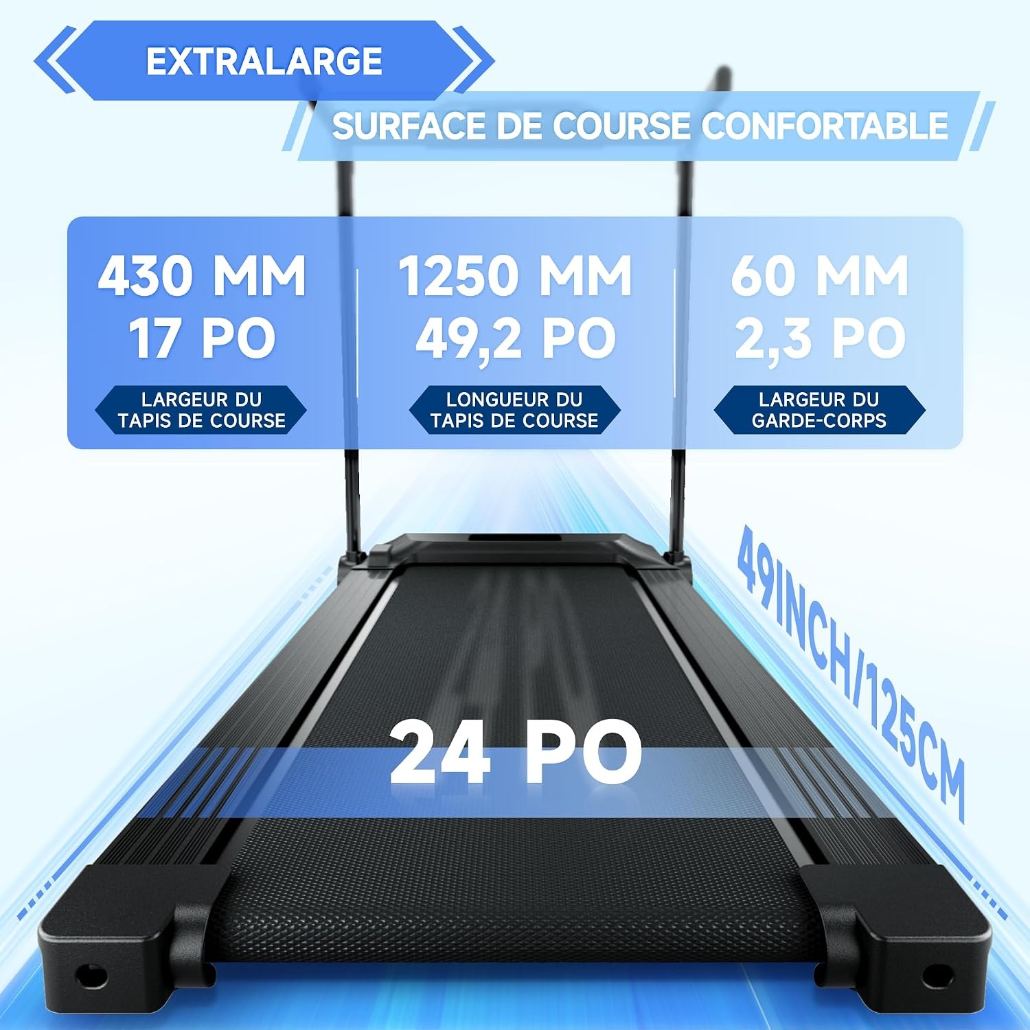Tapis de course pliable compact 12 km/h - Jusqu'à 30% de remise