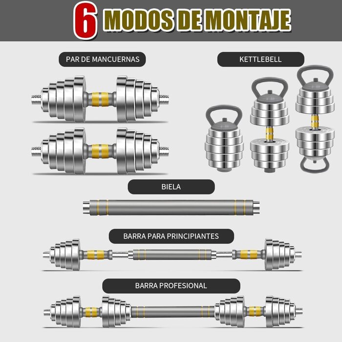 Kit d'haltères en métal 30 kg - Performance et robustesse - Jusqu'à 30% de remise