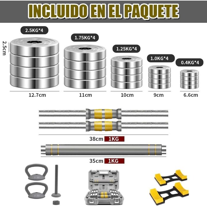 Kit d'haltères en métal 30 kg - Performance et robustesse - Jusqu'à 30% de remise