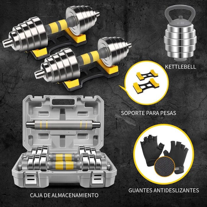 Kit d'haltères en métal 30 kg - Performance et robustesse - Jusqu'à 30% de remise