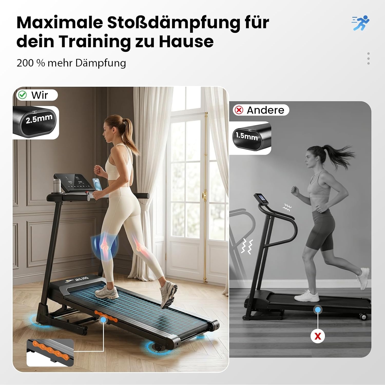Tapis de course pliable et inclinaison auto - Jusqu'à 30% de remise