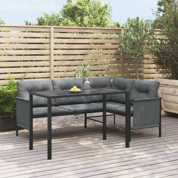 Table de jardin acier anthracite 110x54x70cm - Jusqu'à 24% de réduction
