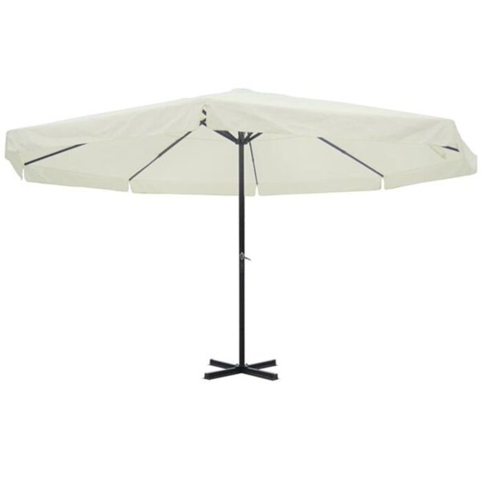 Grand parasol de jardin Samos 500 cm, blanc - Jusqu'à -35% d'économie