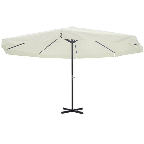 Grand parasol de jardin Samos 500 cm, blanc - Jusqu'à -35% d'économie