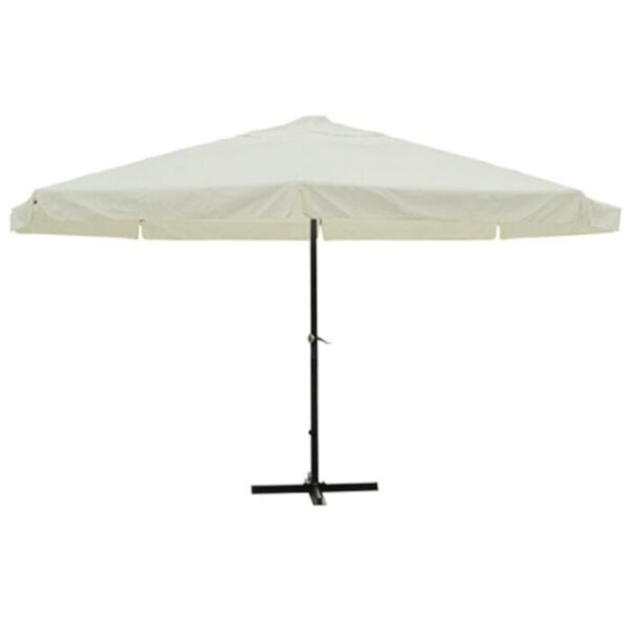 Grand parasol de jardin Samos 500 cm, blanc - Jusqu'à -35% d'économie