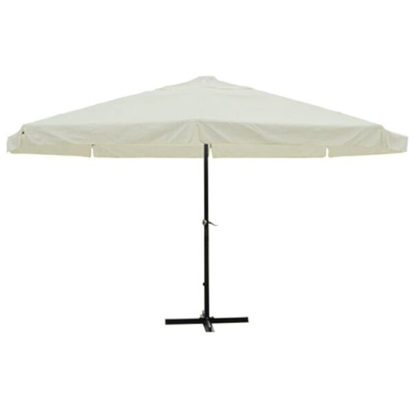 Grand parasol de jardin Samos 500 cm, blanc - Jusqu'à -35% d'économie
