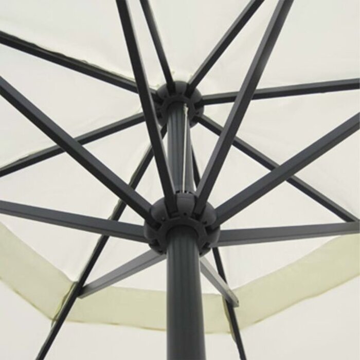 Grand parasol de jardin Samos 500 cm, blanc - Jusqu'à -35% d'économie