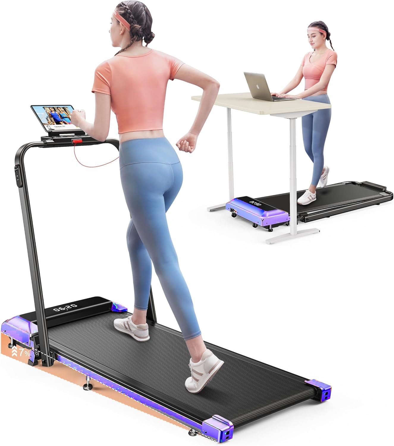 Tapis de course pliable 2.5HP inclinable - Jusqu'à 35% de remise