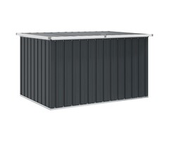 Vidaxl Coffre de jardin en acier galvanisé anthracite - Jusqu'à -33%