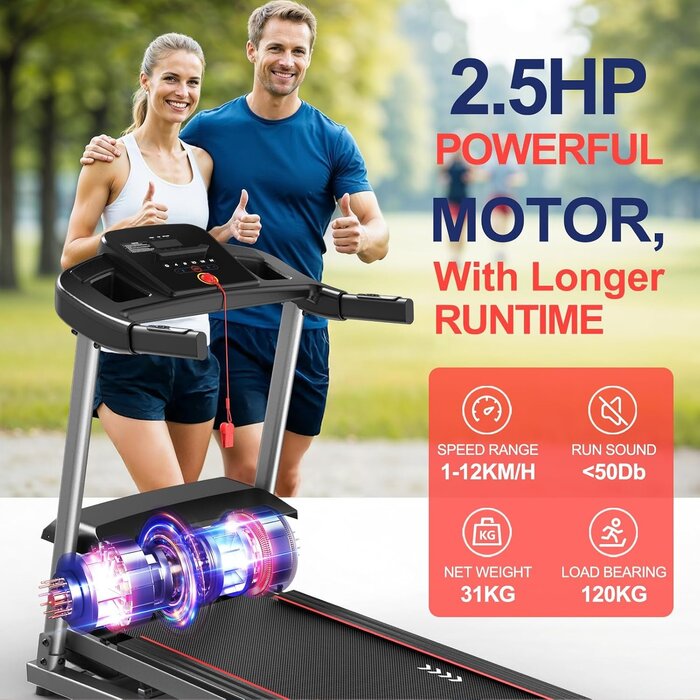 Tapis de course électrique puissant jusqu'à 130 kg - Jusqu'à 35 % de remise