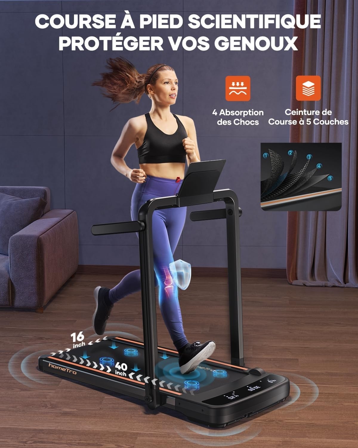 Tapis de course pliable compact - Jusqu'à 35% de remise