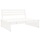 Module de banc de jardin central 120x80cm en pin massif blanc - Jusqu'à -35%