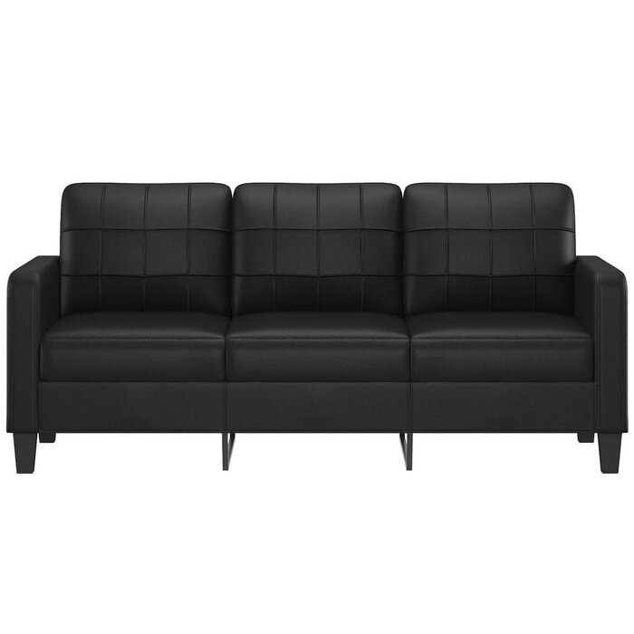 Canapé 3 places 180 cm similicuir noir - Jusqu'à 38% de remise
