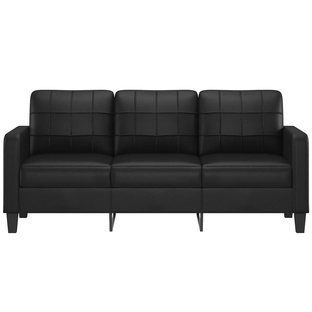 Canapé 3 places 180 cm similicuir noir - Jusqu'à 38% de remise