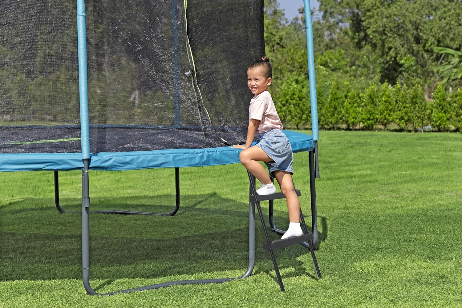 Trampoline extérieur 3,66 m - Acier et filet de sécurité - Jusqu'à -30%