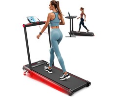 Tapis de course pliable compact rouge - Jusqu'à 35% de remise