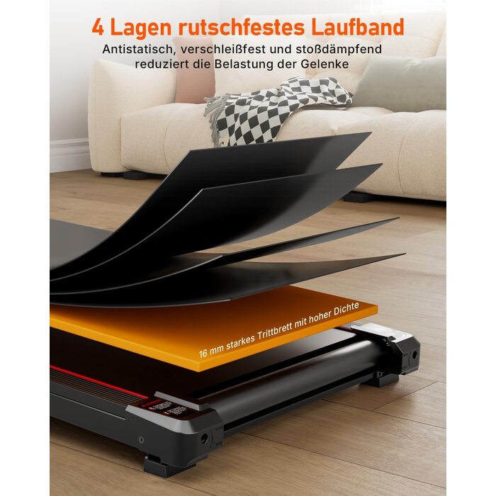 Tapis de course pliable compact rouge - Jusqu'à 35% de remise